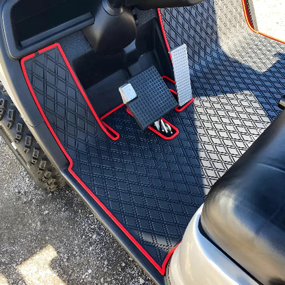 Xtreme Golf Cart Floor Mat Compatible with Yamaha G29/Drive YDR - Red Trim