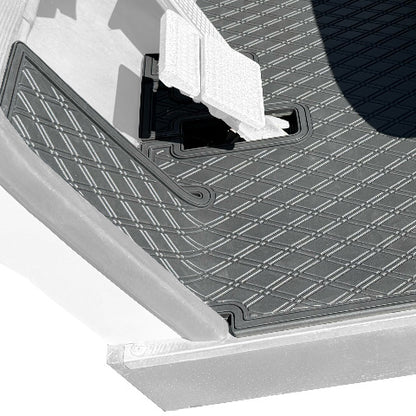 Xtreme Golf Cart Mats Rubber Floor Mat Compatible with Yamaha G19 & G22 Golf Cart | Fits 1996-2001 G19 and 2000-2007 G22 Models | Double Diamond Heavy-Duty Full Coverage Liner Protection - Red Trim
