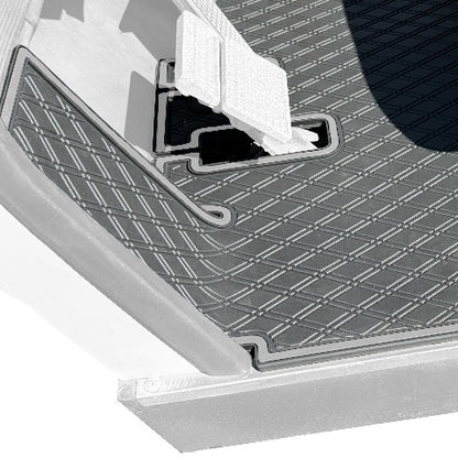 Xtreme Golf Cart Mats Rubber Floor Mat Compatible with Yamaha G19 & G22 Golf Cart | Fits 1996-2001 G19 and 2000-2007 G22 Models | Double Diamond Heavy-Duty Full Coverage Liner Protection - Red Trim