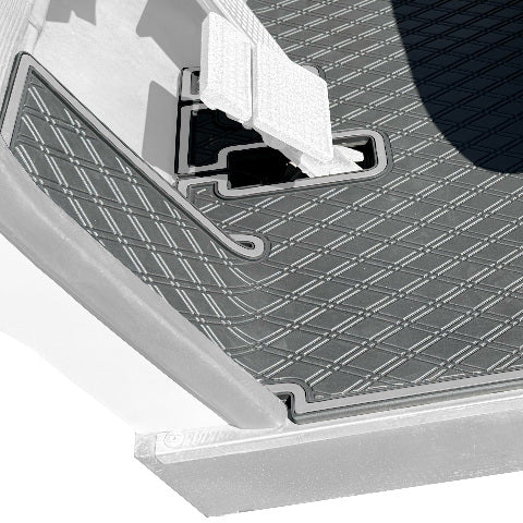 Xtreme Golf Cart Mats Rubber Floor Mat Compatible with Yamaha G19 & G22 Golf Cart | Fits 1996-2001 G19 and 2000-2007 G22 Models | Double Diamond Heavy-Duty Full Coverage Liner Protection - Red Trim
